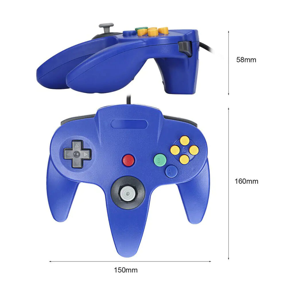 New Wired Controller Joystick Compatible With Nintendo 64 N64 Video Game Console